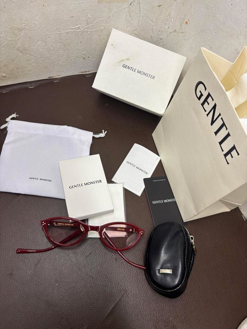 GENTLE MONSTER Takion R8 (Category: Vision Care) located in Bacoor. Submitted by fafofa (Listing ID 1454502737, Image 3). Description: Pocket Collection Red Acetate Foldable Frame Brown Lenses Round Shape Lenses Block 99.9% of UV Rays Manufacturer & Importer: IICOMBINED CO., LTD. Country of Manufacturer : China Not eligible for fitting customization +1,1k with all the Inclusions.