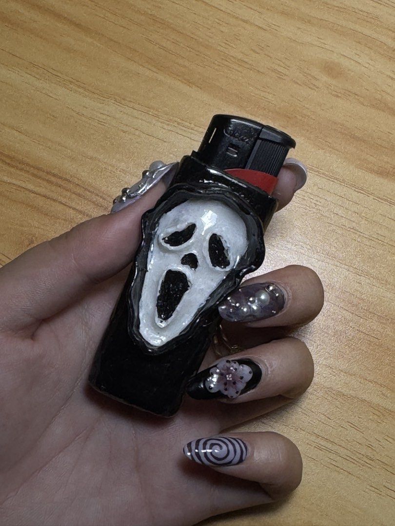 Ghost face lighter case 🔥🔥🔥 (Category: Designer & Blind Box Toys) located in Zamboanga. Submitted by clay.berrycrafts (Listing ID 1454460774, Image 3). Description: Lighter case made out of polymer clay comes with a free cricket lighter .