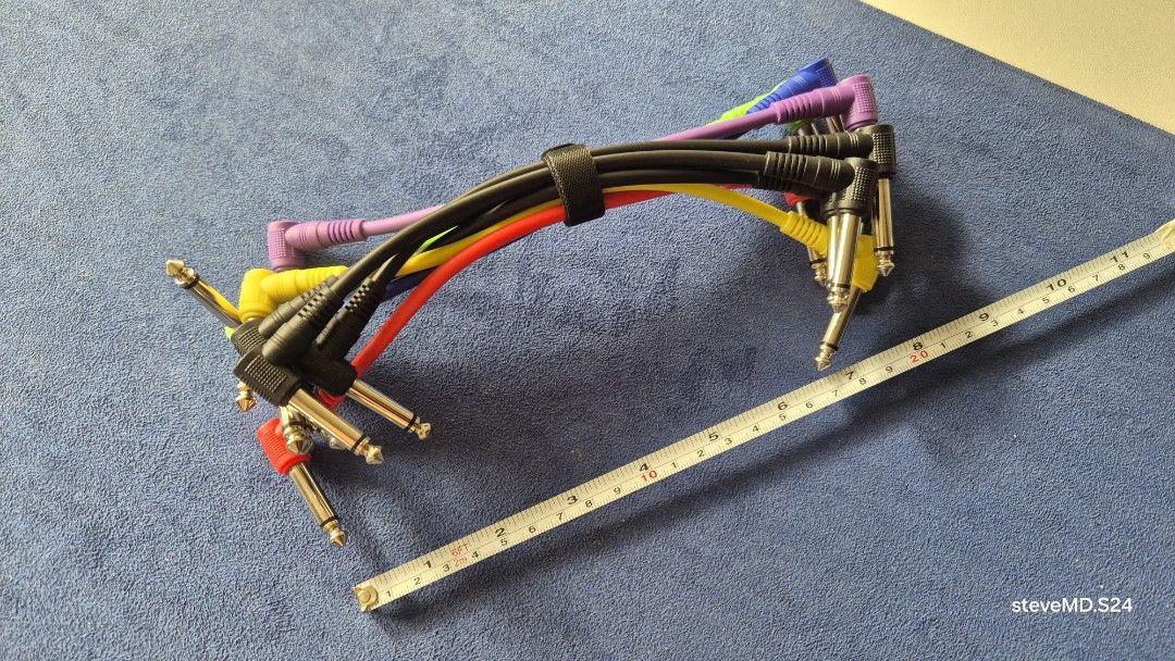 Guitar patch cables (assorted colors) (Category: Musical Instruments) located in Bantay. Submitted by backyardcyclist (Listing ID 1454489951, Image 2). Description: - Multi color guitar patch cable for guitar effects pedal - sold as pack (8 cables) - NO issues - RFS: decluttering.