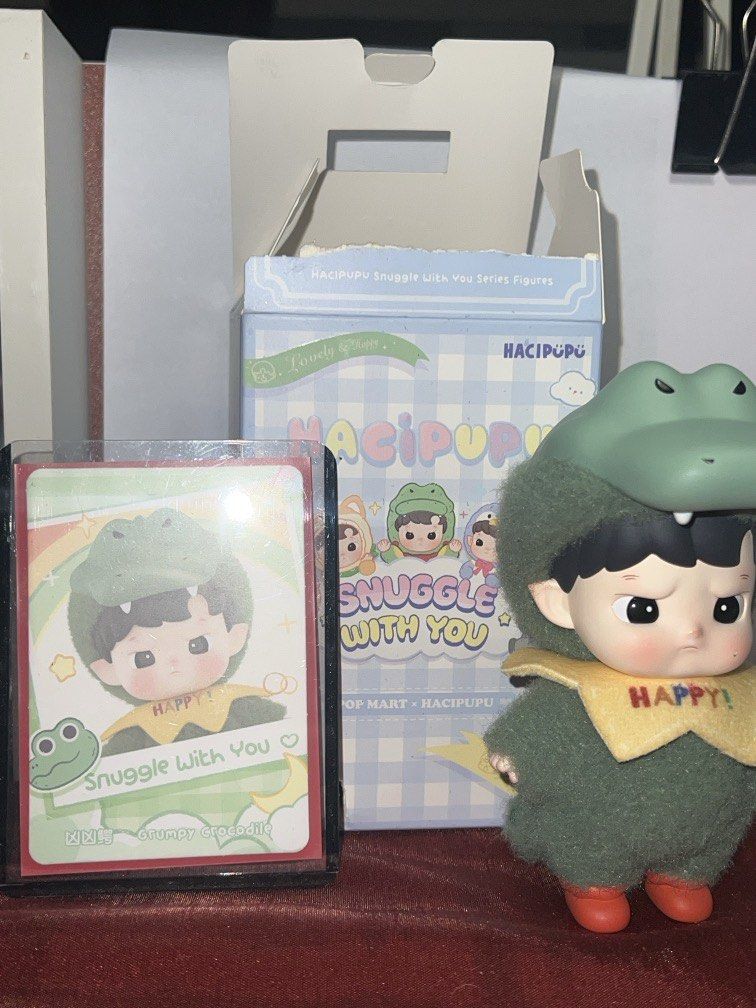 Hacipupu (Grumpy Crocodile) (Category: Designer & Blind Box Toys) located in Manila. Submitted by bbkc_ph (Listing ID 1454531062, Image 3). Description: Factory Defect on Cheek Box Small tear.