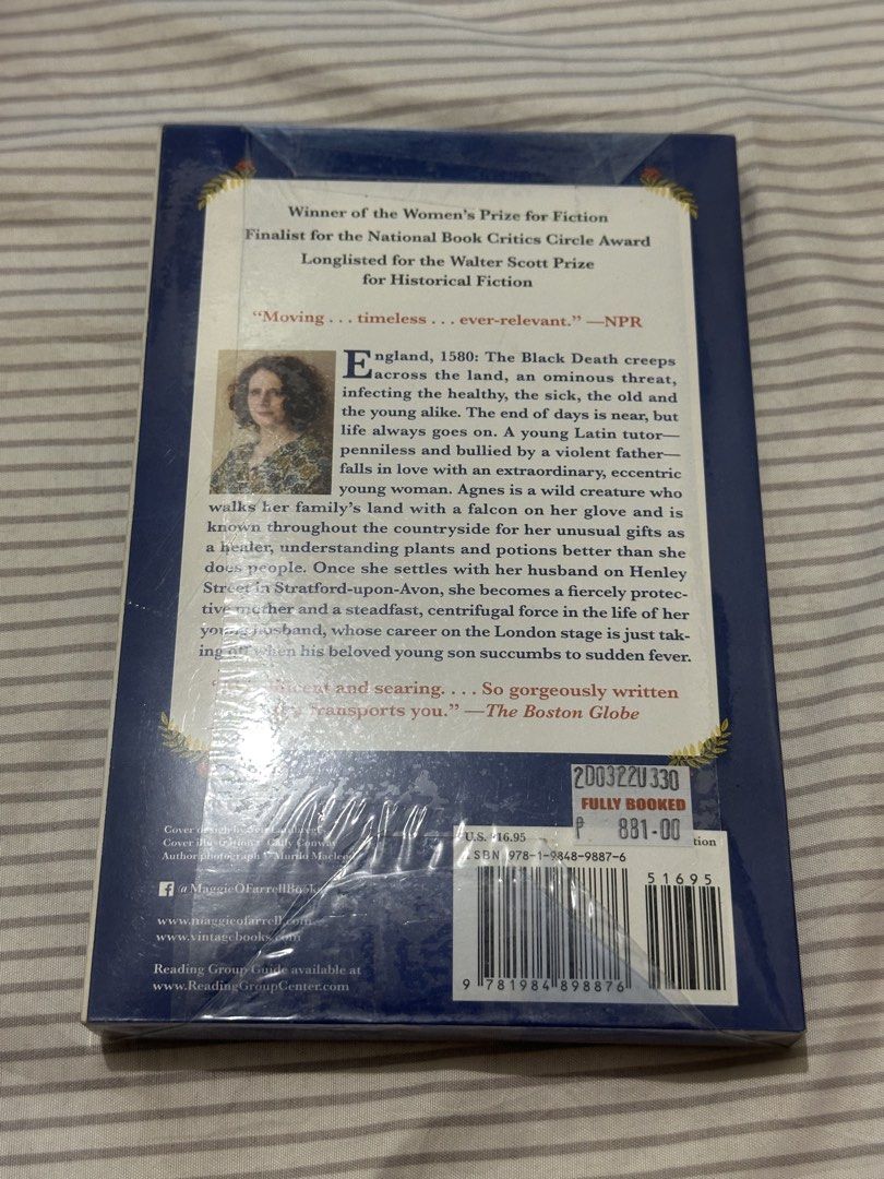 Hamnet by Maggie O’ Farrell (Category: Storybooks) located in Calamba. Submitted by messymaria (Listing ID 1454392038, Image 2). Description: Bought in Fully Booked for ₱881 RFS: moving, just need to lighten my baggage.