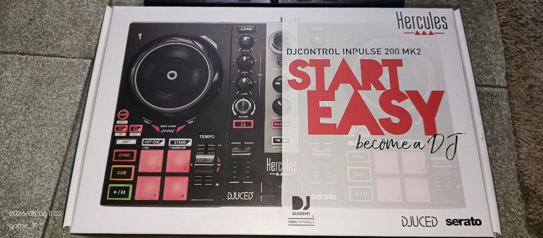 Hercules DJControl Inpulse 200 MK2 DJ Controller with Laptop Stand (Category: Other Audio Equipment) located in General Trias. Submitted by gothic_19 (Listing ID 1454406647, Image 3). Description: Includes Serato DJ Intro software - Ideal for aspiring DJs and beginners - Comes with original box and all packaging - Ready for immediate use Honest Issue: gain knob drifting nagdi decrease volume sa dj software pihitin mo lang pakanan para mag increas