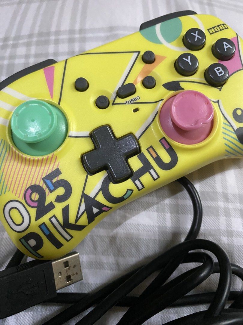 Hori Wired Horipad Mini for Nintendo Switch & PC - Pikachu (Category: Nintendo) located in Manila. Submitted by kgon23 (Listing ID 1454461639, Image 2). Description: Hori Wired Horipad Mini for Nintendo Switch and PC (Pikachu) No functional issues. Rubber on thumbsticks melted over time, but can cover with thumbstick caps/covers..