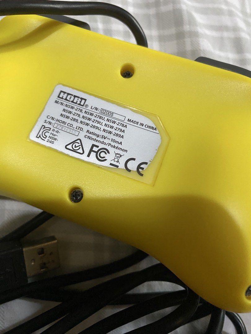 Hori Wired Horipad Mini for Nintendo Switch & PC - Pikachu (Category: Nintendo) located in Manila. Submitted by kgon23 (Listing ID 1454461639, Image 3). Description: Hori Wired Horipad Mini for Nintendo Switch and PC (Pikachu) No functional issues. Rubber on thumbsticks melted over time, but can cover with thumbstick caps/covers..