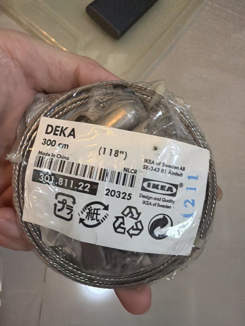 IKEA DEKA 300cm Wire Hanging Kit (Category: Accessory Holder, Box & Organizers) located in Taguig. Submitted by declutterjam (Listing ID 1454424070, Image 1). Description: .
