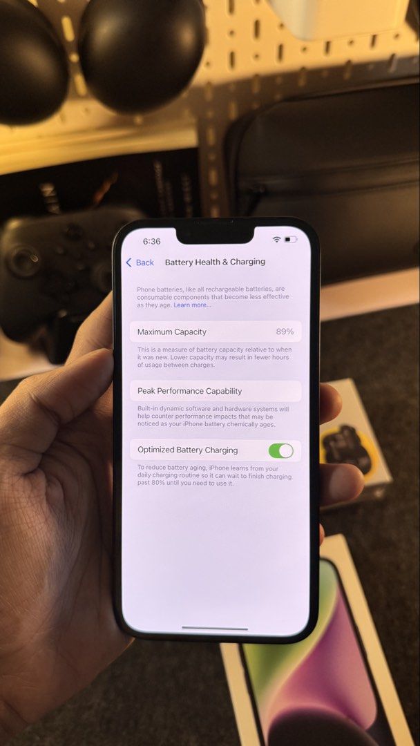 iPhone 14 128GB (Midnight Black) (Category: iPhone 14 Series) located in Dasmarinas. Submitted by silentcloud_09c7e2 (Listing ID 1454520759, Image 3). Description: iPhone 14 128GB (Midnight Black) Factory Unlocked eSIM Variant Only (No Physical SIM Slot) Compatible with all Philippine eSIMs (Globe Smart, DITO, etc.) 89% Battery Health 100% Smooth Performance No Issues All Functions Working Perfectly Inclusions: Original Box Charging Cable Wired E