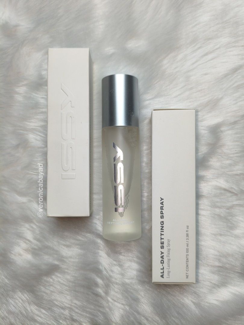 ISSY Setting Spray 100 ML (Category: Makeup) located in Ilagan. Submitted by iamveronicakes (Listing ID 1454509529, Image 1). Description: Brand new and sealed. 4 pcs. available..