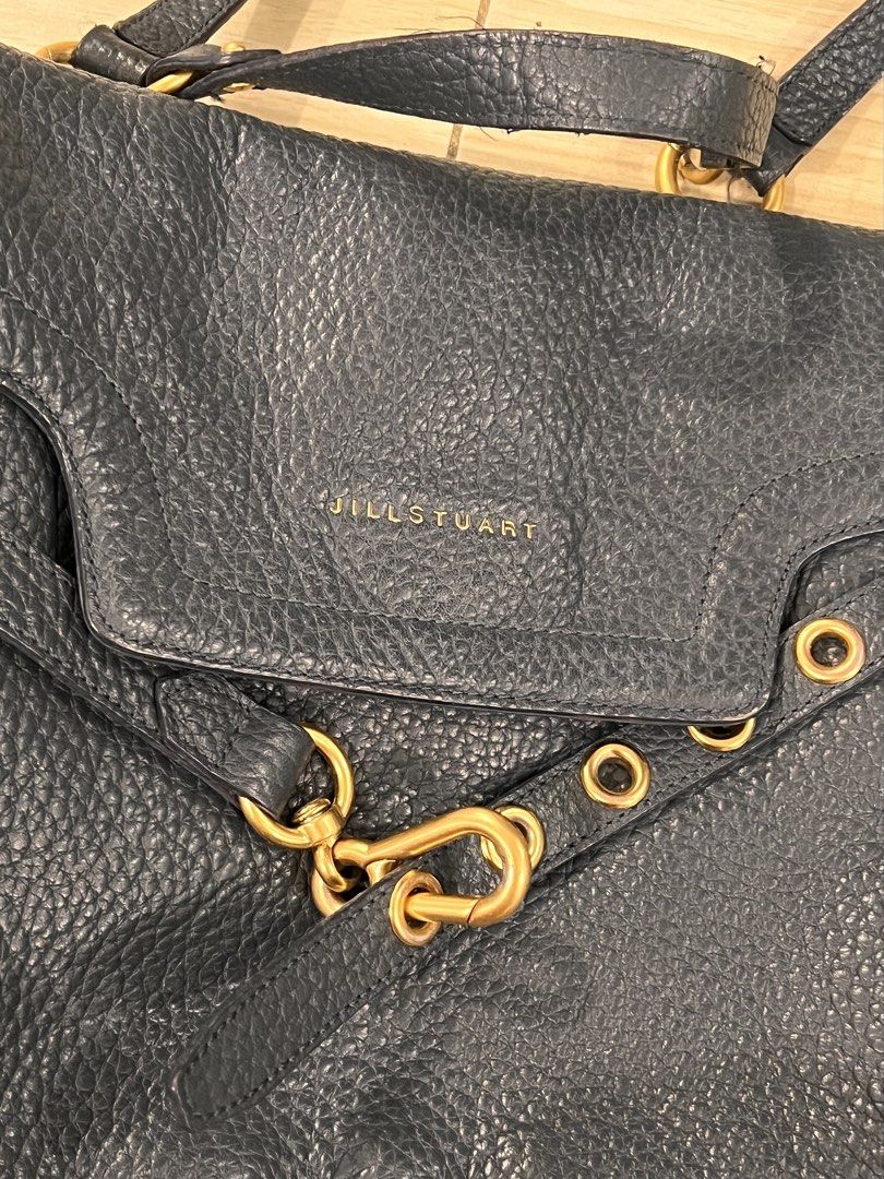Jill Stuart leather two way bag (Category: Cross-body Bags) located in Pasay City. Submitted by curatedclothing (Listing ID 1454390409, Image 2). Description: Genuine leather Gold and okay and hardwares.