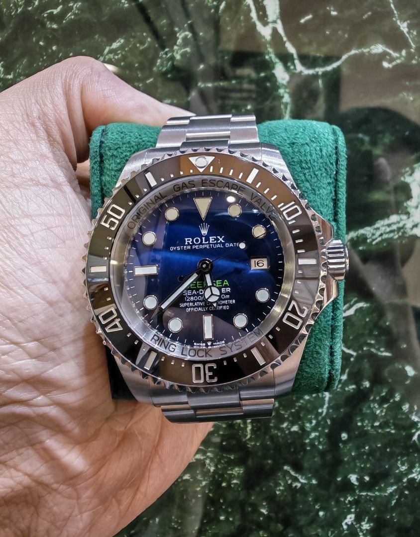July 2022 Rolex Deepsea seadweller 44 blue James Cameron 126660 (Category: Watches) located in Singapore. Submitted by hengwatch (Listing ID 1454528856, Image 1). Description: Rolex Deepsea sea dweller 44mm steel ceramic James Cameron blue model 126660 very mint condition comes with box and cert dated July 2022 selling for $16050 hsbc and standard chartered and dbs and uob and OCBC ipp available 6/12/24 months OCBC 36 months located at the BENCOO