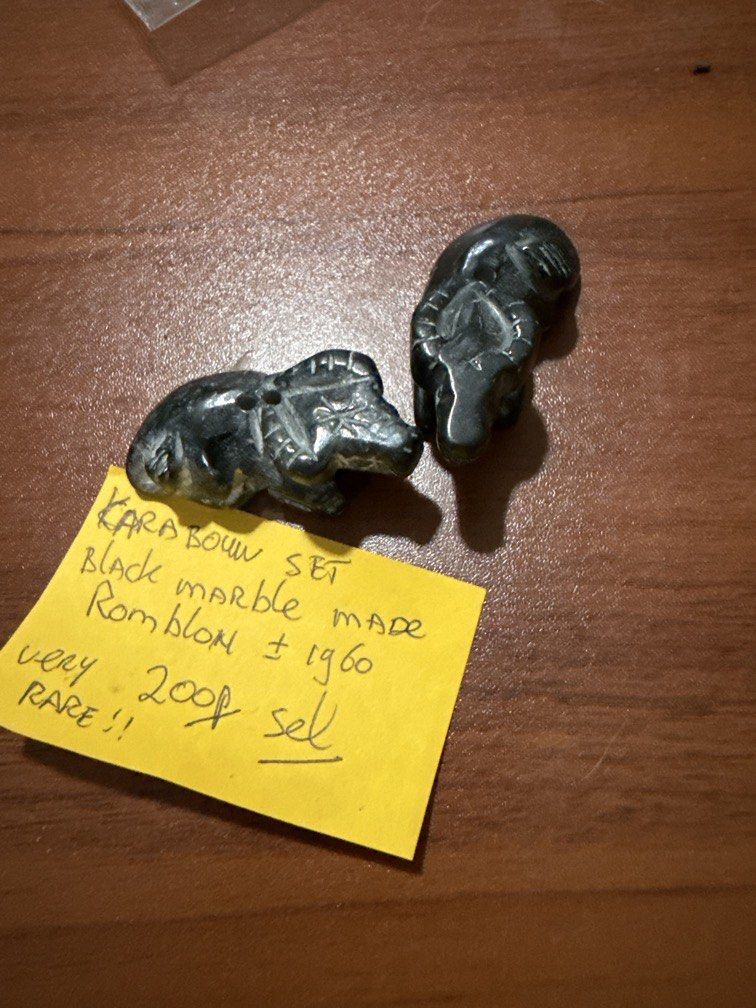 karabaw set black marble made in romblon 1960 (Category: Vintage Collectibles) located in Angeles City. Submitted by mr.grootcollection (Listing ID 1454463879, Image 2). Description: .