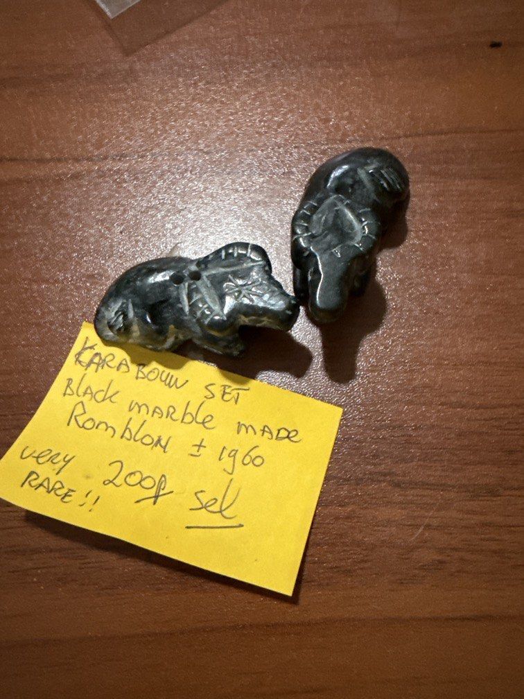 karabaw set black marble made in romblon 1960 (Category: Vintage Collectibles) located in Angeles City. Submitted by mr.grootcollection (Listing ID 1454463879, Image 1). Description: .