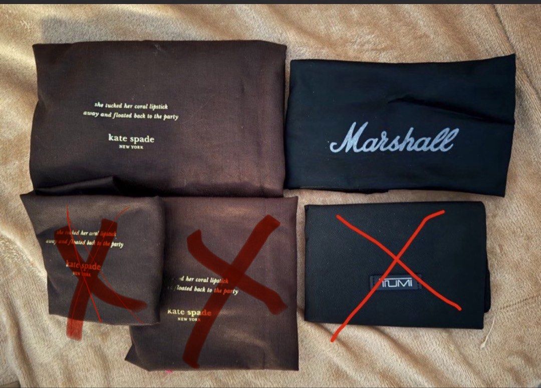 Kate Spade, Marshall Dust Bag (Category: Luxury Bags & Wallets) located in San Juan City. Submitted by oliviascents (Listing ID 1427718931, Image 1). Description: Kate Spade dustbag XL 26 x 18. 299 Marshall dustbag 299 Shipping c/o buyer .