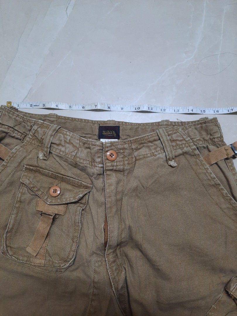 Khaki Cargo Pants with Multiple Pockets (Category: Jeans) located in Cebu City. Submitted by archivalia.me (Listing ID 1454496432, Image 3). Description: Vondutch Multipocket Cargo Pants Waist 32 Length 41 Hem 9 Need Wash Price dm + sf Loc: Cebu City .