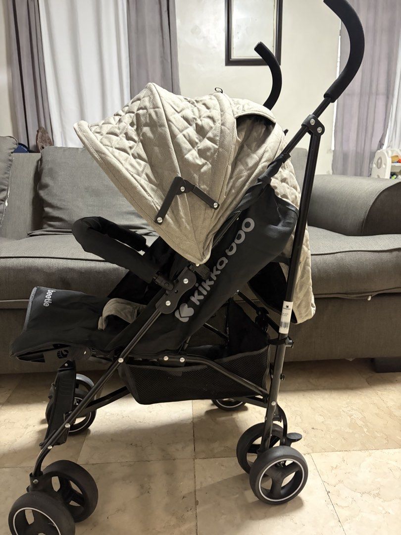 Kikka Boo Beetle Lightweight Stroller (Category: Strollers) located in Antipolo. Submitted by pixieglowphl (Listing ID 1454472047, Image 1). Description: Twice used only ayaw ni baby. Like new 💯 Minor issue may crack konti seat part but doesnt affect the purpose. Open for pick up/meet up/lalamove delivery Description * Suitable from newborn up to 22 kg * Lightweight steel frame * Compact in folded position * Fast and easy folding system type “um