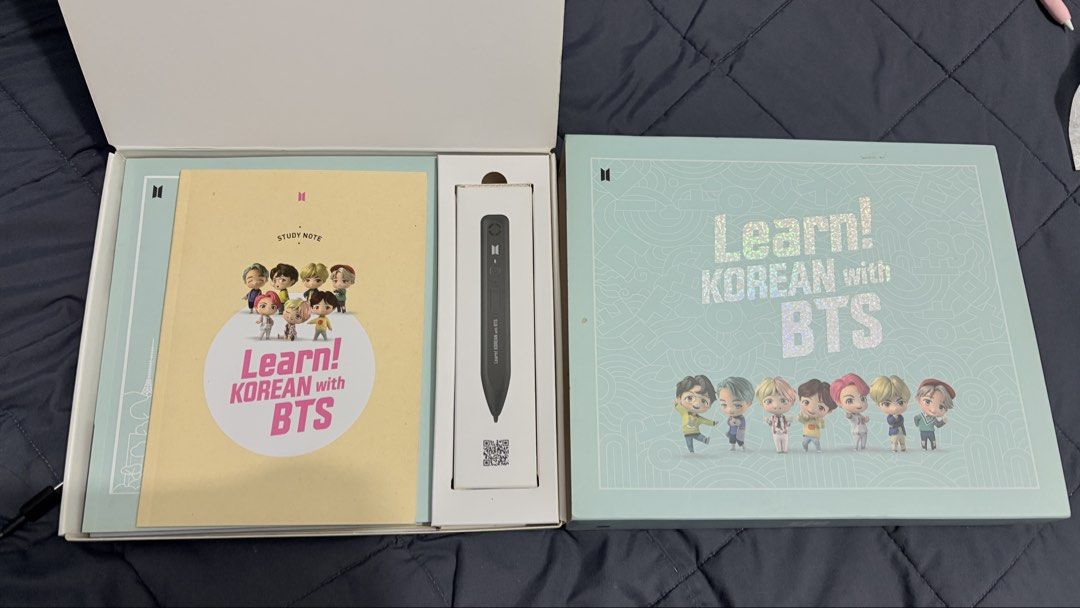 Learn! Korean with BTS Study Kit - Complete Set (Category: Textbooks) located in Antipolo. Submitted by meehyan (Listing ID 1454521963, Image 1). Description: - Learn Korean with BTS Study Kit - Complete set (study books and special pen) - onhand.