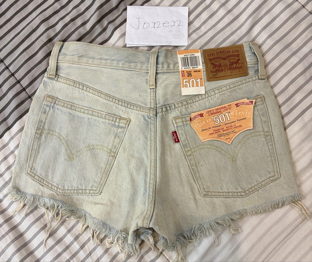 Levis 501 Shorts for Women (Category: Shorts) located in Cavite. Submitted by SOLEBEN (Listing ID 1454374978, Image 1). Description: Levis 501 Shorts for Women Size on Tag: W25 Actual Waist: W29 100% Cotton Payment First Color may vary due to lighting..