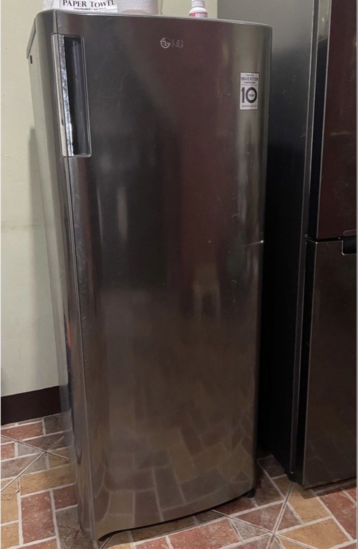 LG Upright Freezer 6 cu.ft (Category: Refrigerators and Freezers) located in Binan City. Submitted by memeipo (Listing ID 1454431782, Image 1). Description: Smart Inverter GR V204SLBT Upright Freezer Single Door Manual Defrosting Wired Shelves 6 Shelves + 1 Drawer 10 Year Compressor Warranty Bought in June 2021 Pick up or delivery Buyer to shoulder cost.