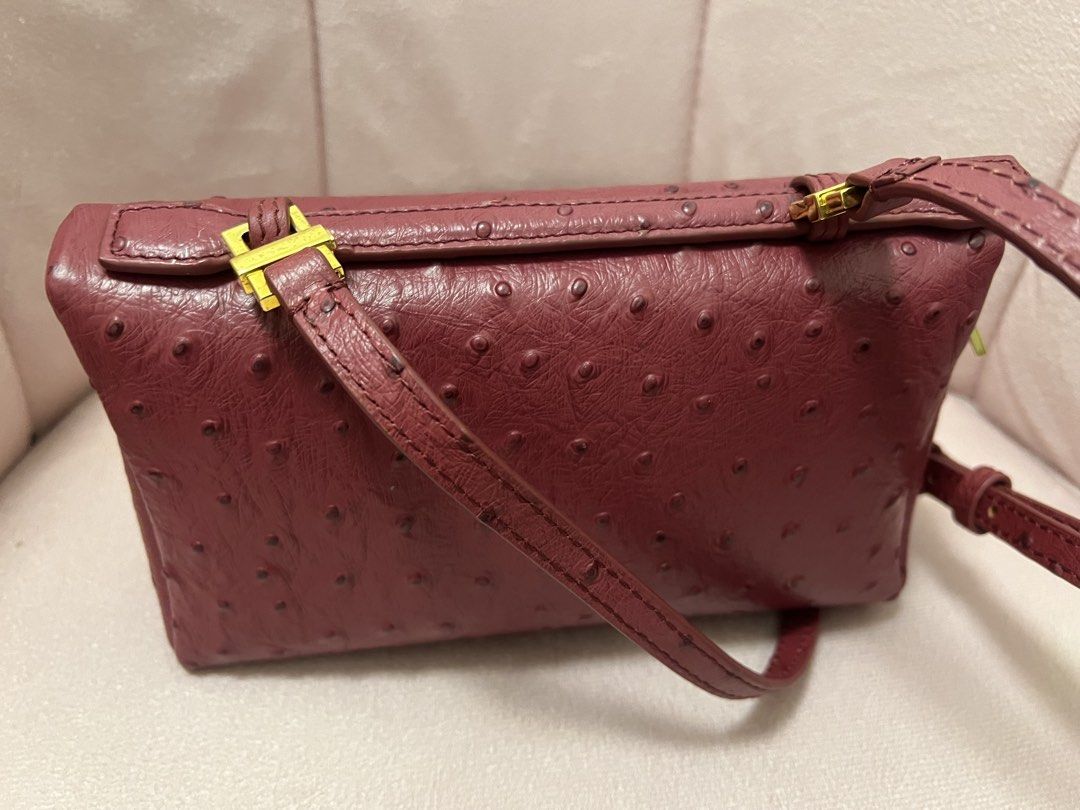 Loro Piana (Category: Luxury Bags & Wallets) located in Malabon City. Submitted by truepenguin_22c2e4 (Listing ID 1454476042, Image 3). Description: Loro Piana Ostrich handbag Very good condition Burgundy, Ostrich.