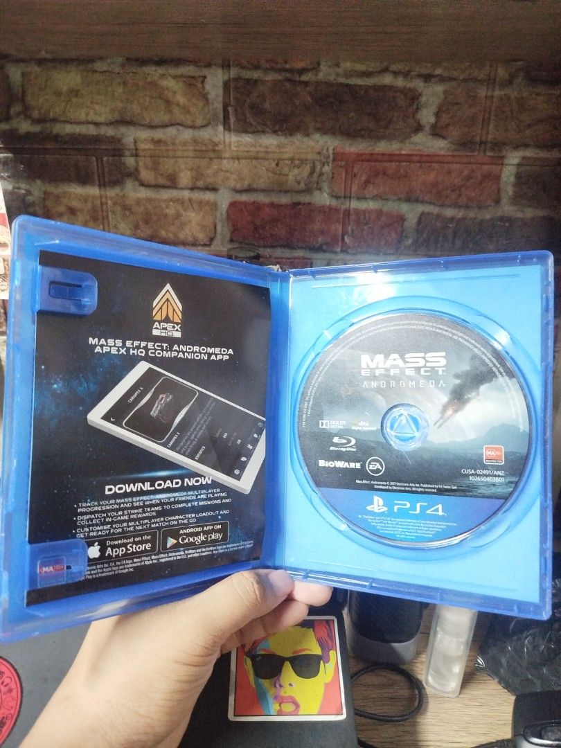 Mass Effect Andromeda PS4 Game (Category: PlayStation) located in Binan City. Submitted by pumpkiiin02 (Listing ID 1454498258, Image 3). Description: - Mass Effect Andromeda for PlayStation 4 - Explore a dangerous new galaxy as the Pathfinder - Chart your own course and lead the search for humanity's new home - Build your hero and fight for survival - Includes game disc and case.