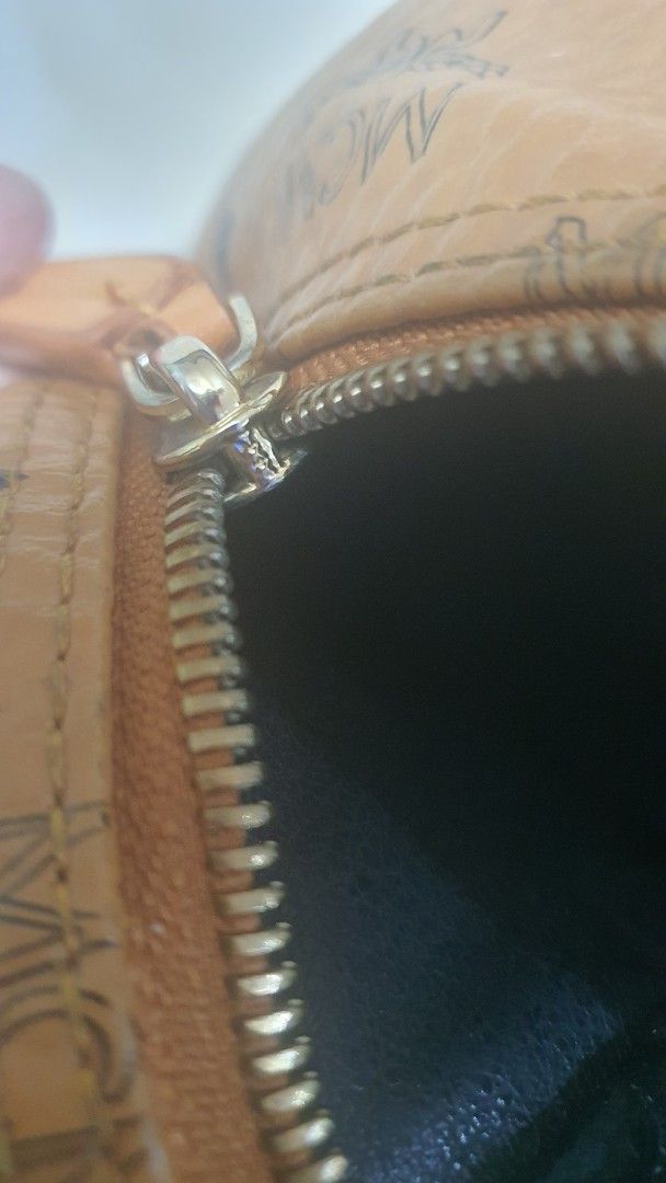 Mcm Cognac Backpack (Category: Luxury Bags & Wallets) located in Manila. Submitted by togodbethegloryteamjesus (Listing ID 1454405151, Image 3). Description: Preloved Backpack Cognac design turnable screws God Bless Us All🙏💕.