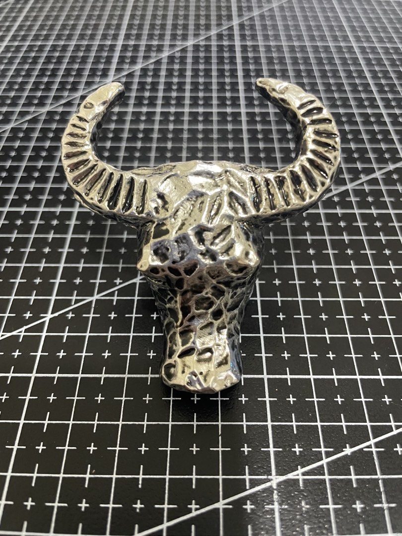 Metal Carabao neckerchief slide (Category: Rings) located in Pasay City. Submitted by slideph (Listing ID 1454543843, Image 1). Description: - Unique bull head ring design. - Perfect for those who love statement jewelry..
