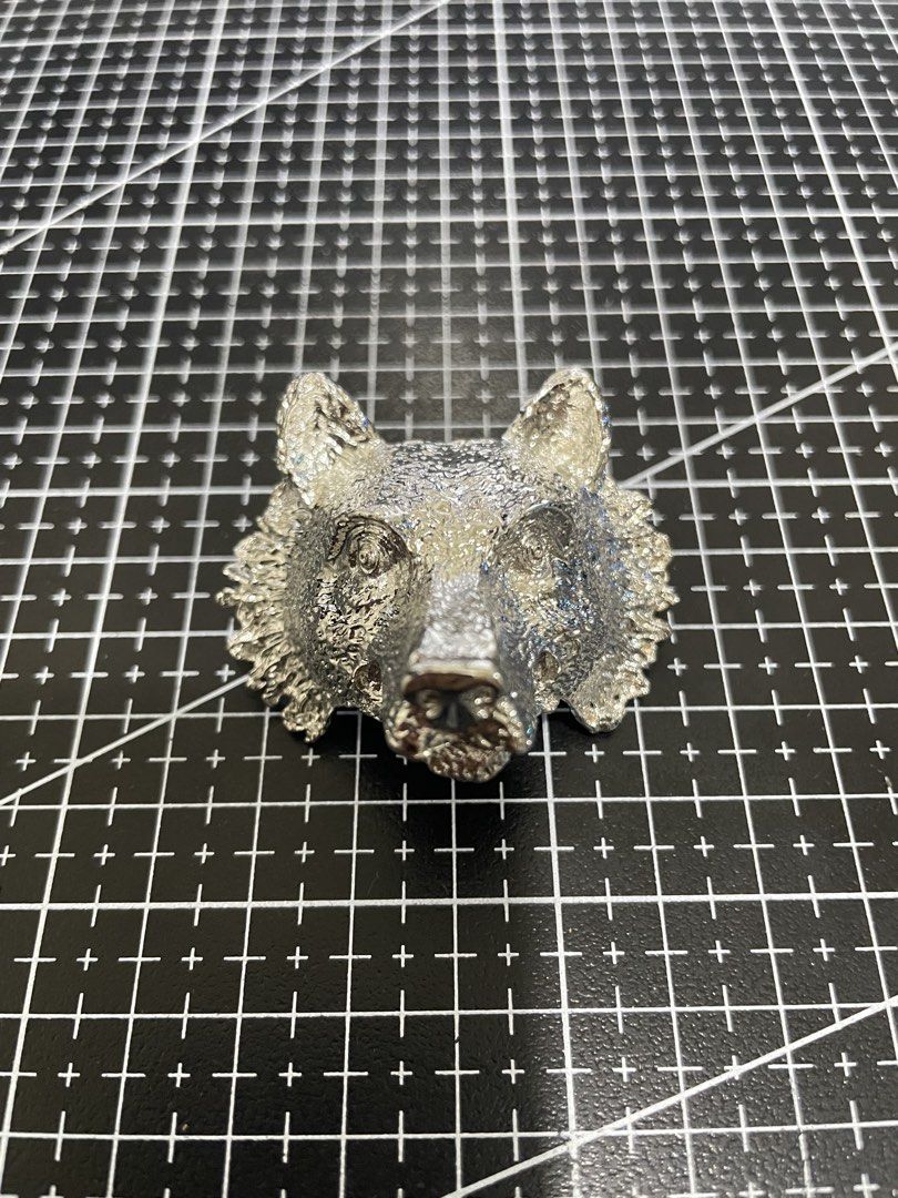 Metal Wolf neckerchief slide (Category: Rings) located in Pasay City. Submitted by slideph (Listing ID 1454543765, Image 1). Description: - Unique wolf head ring design - Intricate and detailed wolf face - Open band fits comfortably - Perfect statement piece for animal jewelry lovers.