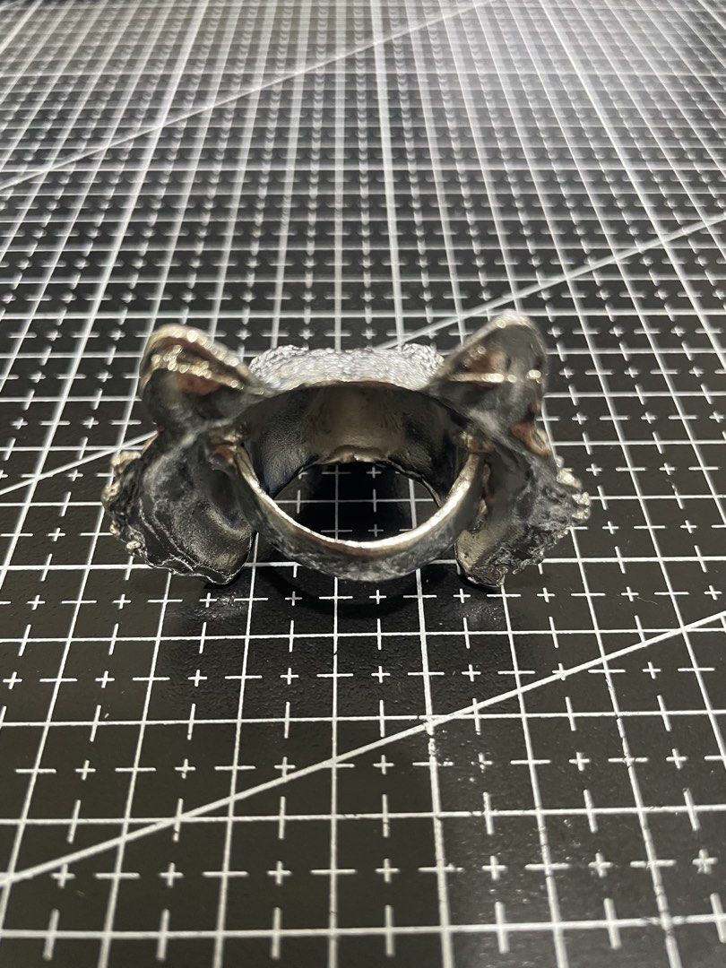 Metal Wolf neckerchief slide (Category: Rings) located in Pasay City. Submitted by slideph (Listing ID 1454543765, Image 3). Description: - Unique wolf head ring design - Intricate and detailed wolf face - Open band fits comfortably - Perfect statement piece for animal jewelry lovers.