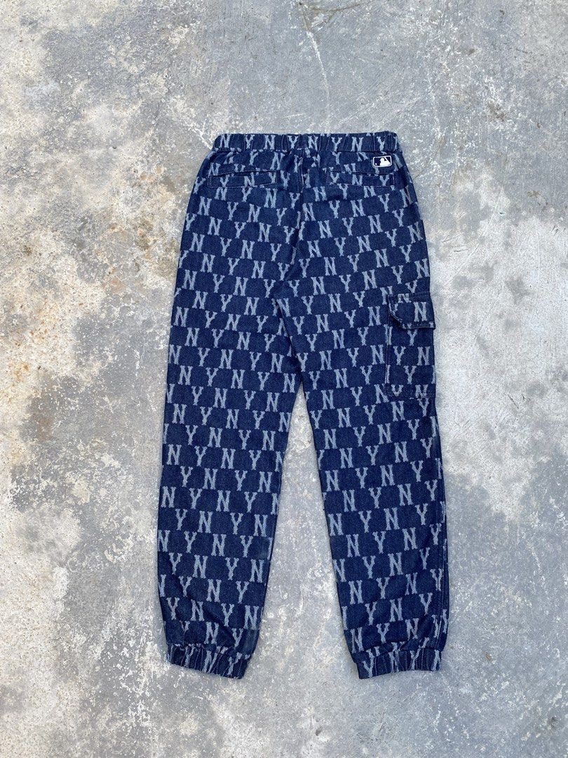 MLB New York Yankees Monogram Denim Jogger Pants (Category: Joggers) located in Cebu City. Submitted by gianperothrifter (Listing ID 1454530470, Image 2). Description: MLB New York Yankees Monogram Denim Jogger Pants Waistline: 30-34 Length: 40 Thigh: 12.5.