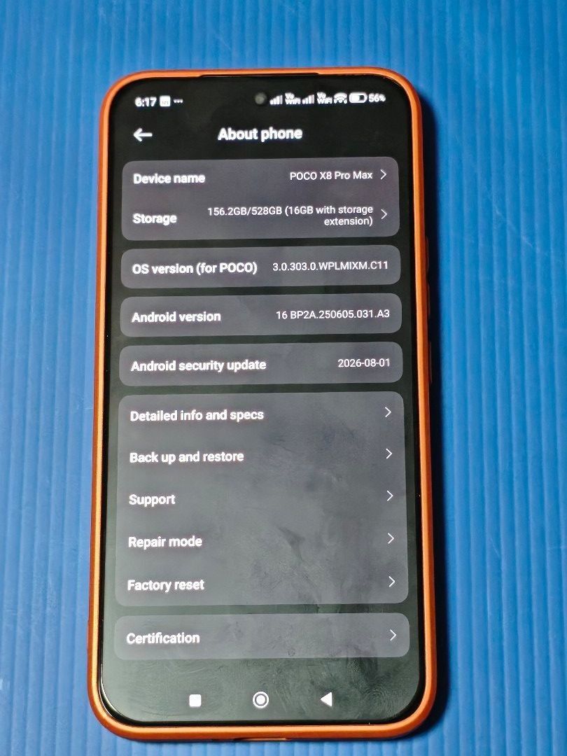 Poco X8 Pro Max (Category: Xiaomi) located in Manila. Submitted by kugelblitz (Listing ID 1454556903, Image 3). Description: 512 12 GB RAM BLACK variant Battery cycle 70 Complete accessories With bix RFS: Too big in my hand Visit Xiaomi website for detailed specs .