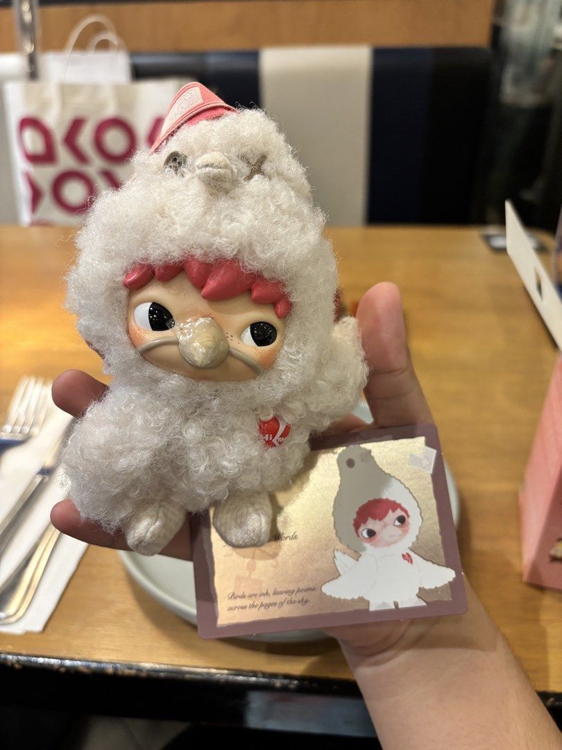 POP MART - Dear Bird Series (Secret) (Category: Designer & Blind Box Toys) located in Quezon City. Submitted by deyncngyd (Listing ID 1454515032, Image 1). Description: POP MART - Dear Bird Series (Secret) Hirono - More Than Words | Secret Comes with open box, foil, and card Can do meetup: Cubao/Mandaluyong deliver via lalamove Price still negotiable .