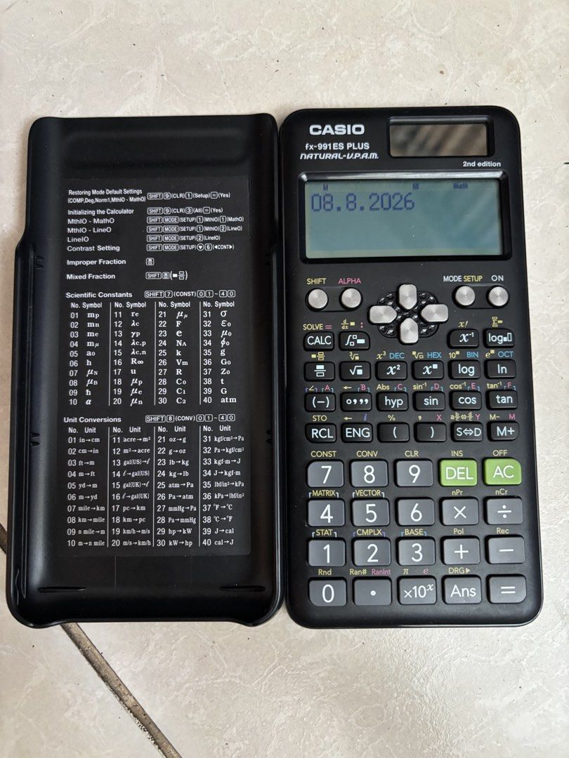 (Pre loved )CASIO fx-991ES PLUS scientific calculator (Category: Other Gadgets) located in Naga. Submitted by dylans_finds (Listing ID 1454434551, Image 2). Description: CASIO fx-991ES PLUS scientific calculator – perfect for students, especially for high school and college. 📌 Tested and working 📌 Ready to use 💰 Price is negotiable. Willing to go lower for sure buyers..
