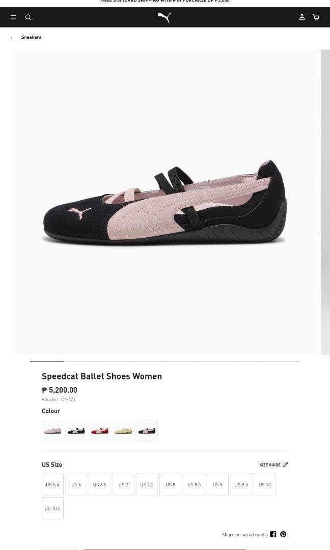 PUMA speedcat ballet shoes (Category: Shoe inserts) located in San Ildefonso. Submitted by indaaay (Listing ID 1454376359, Image 2). Description: pm for details.