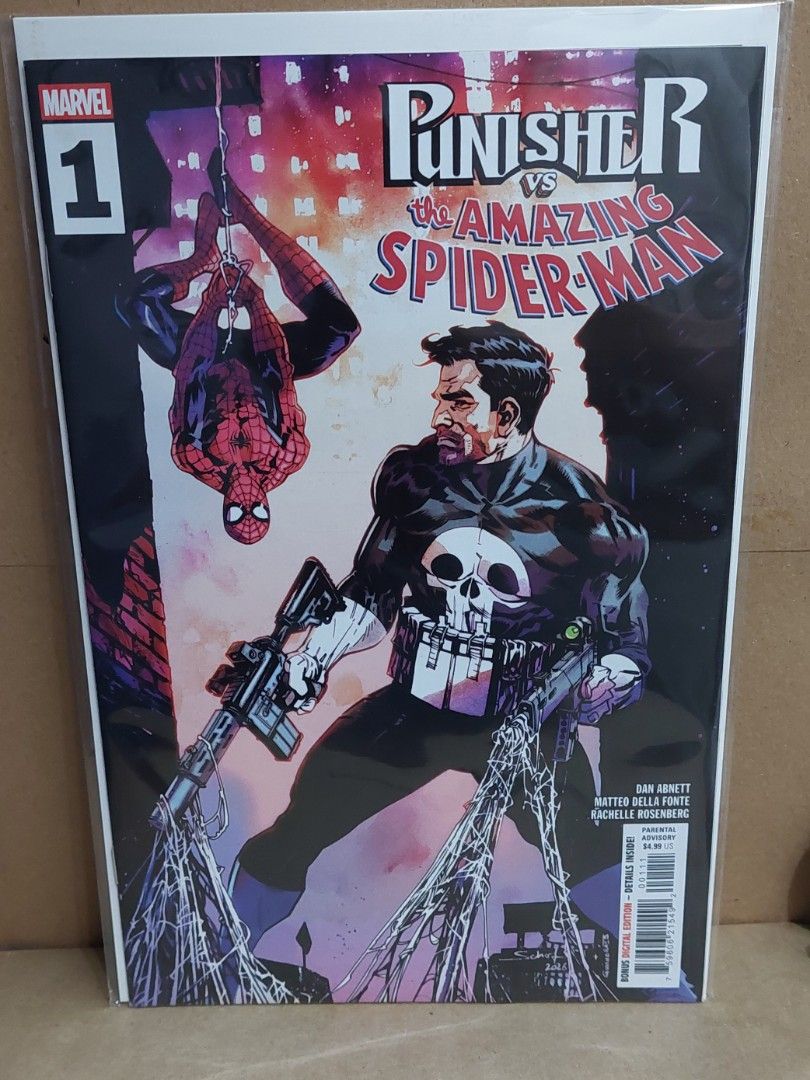 Punisher vs. Spider-Man #1 (2026) (Category: Comics & Manga) located in Pasig City. Submitted by toydaddyph (Listing ID 1454449099, Image 2). Description: Item is the 2026 Marvel Comic Book, Punisher vs the Amazing Spider-Man, Issue No. 1, with cover by Jonas Scharf. Published on July 15, 2026 with 28 pages, and written by fan-favorite writer Dan Abnett (PUNISHER: YEAR ONE) with art by new favorite artist, Matteo Della Fonte. A WALK DOWN MEMORY P