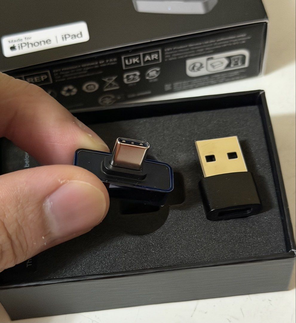 [FIXED PRICE] Questyle QCC Dongle Pro Bluetooth Transmitter (Category: Portable Audio Accessories) located in Quezon City. Submitted by swiftriver_33 (Listing ID 1454472344, Image 2). Description: Price is fixed & non-negotiable Lossless Bluetooth Transmitter Type-C w/ USB A adapter • Allows high-quality codecs like aptX Adapative/Lossless and LDAC on non-capable devices. • Works on Dongle DACs too (tested with BTR13). Use lossless codecs with yo