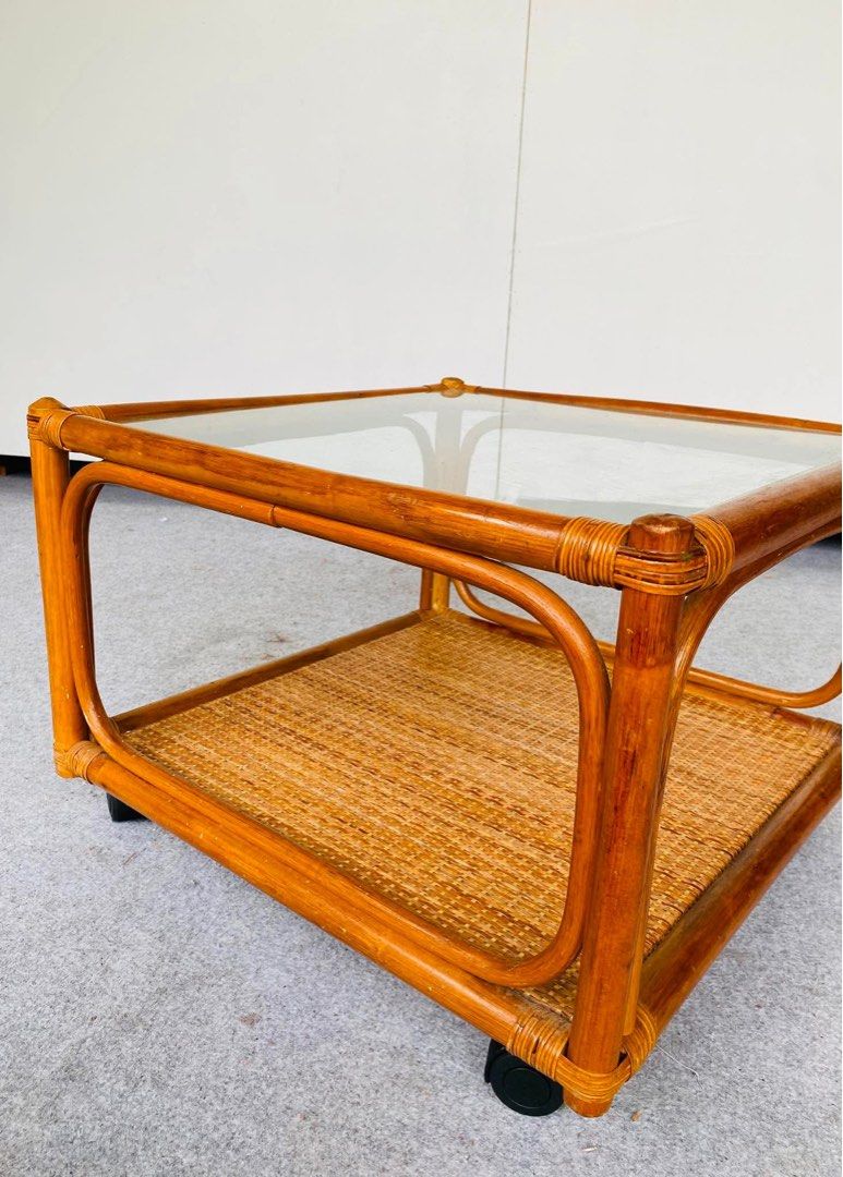 RATTAN SQUARE CENTER TABLE GLASS TOP (Category: Tables & Sets) located in Manila. Submitted by _chinixx (Listing ID 1454432436, Image 3). Description: "JAPAN SURPLUS" RATTAN SQUARE CENTER TABLE GLASS TOP SIZE: 20L" x 20W" x 14H" inches .