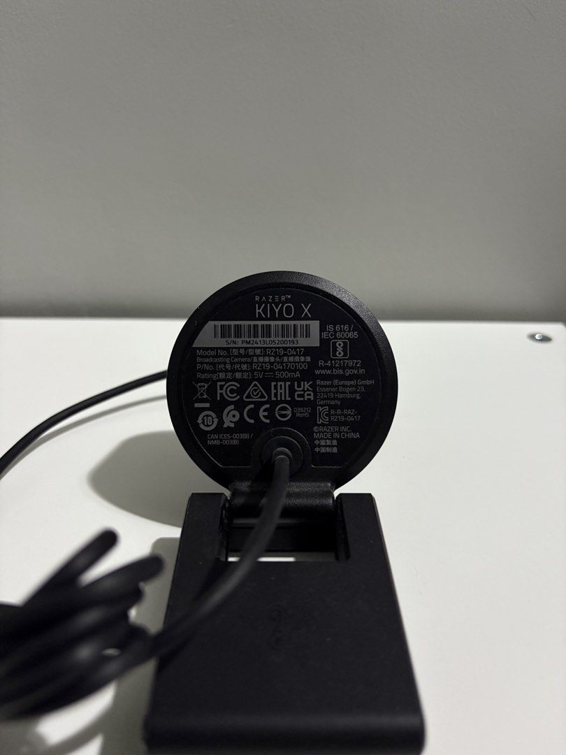 Razer Kiyo X Webcam (Category: Webcams) located in Pasay City. Submitted by veyy.m (Listing ID 1454474276, Image 2). Description: Bought from orange app (₱1699) No issues Used 5-10 times only RFS: Decluttering.