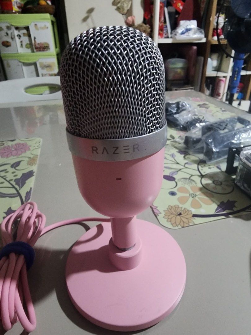 Razer Seiren Mini Quartz Pink Ultra Compact Streaming Microphone (Category: Microphones) located in Manila. Submitted by gkamille01 (Listing ID 1454407349, Image 2). Description: - Razer Seiren Mini (QUARTZ PINK) - Compact and perfect for streaming or voiceovers - Portable Condenser Microphone - Easy plug-and-play USB connectivity - Heavy-Duty Tilting Stand - Built-in Shockmount - Comes with original cable - Professional Recording Quality - Great