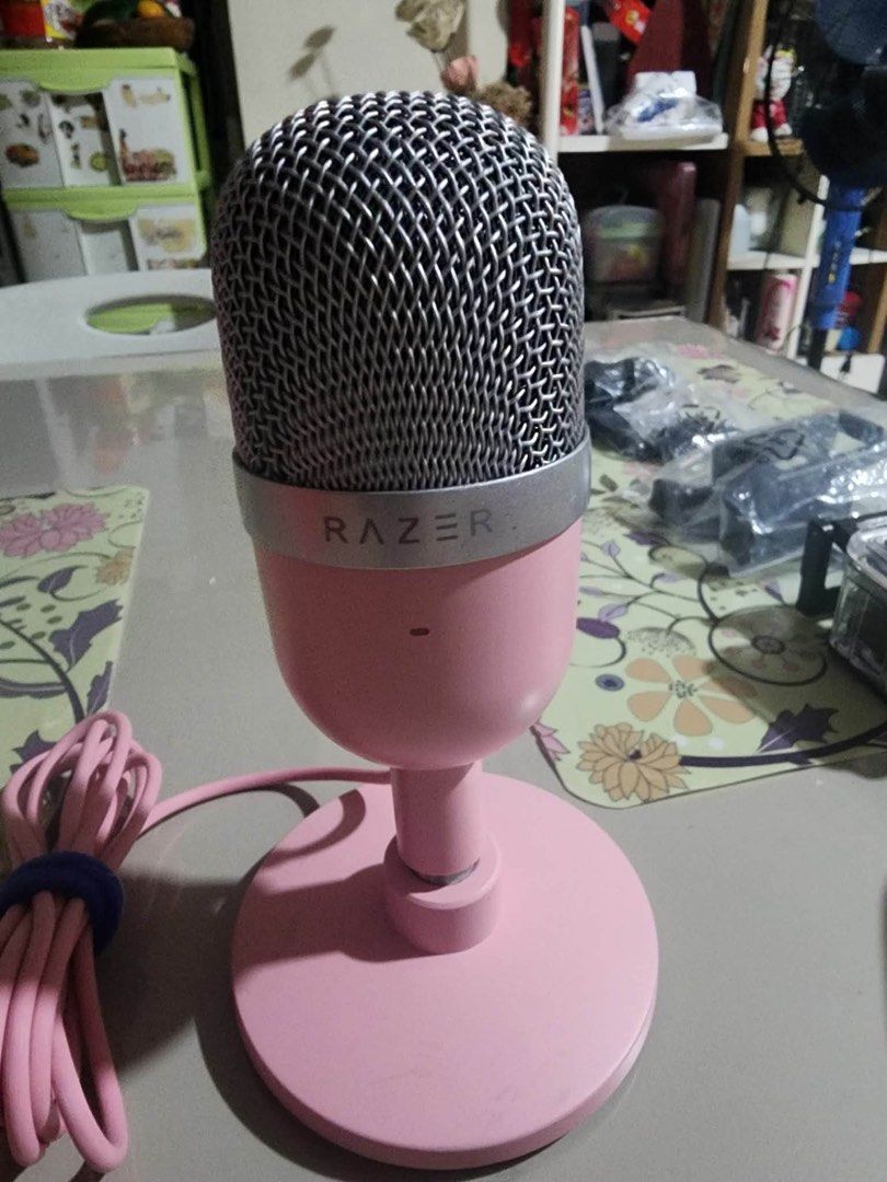 Razer Seiren Mini USB Microphone - Pink (Category: Microphones) located in Manila. Submitted by kathy_gonzales (Listing ID 1454482827, Image 2). Description: - Pink Razer Seiren Mini USB Microphone - Easy Plug and Play setup - Ideal for streaming and voiceovers - Comes with original stand and USB cable - Tested and confirmed working perfectly - Ready for its new owner!.