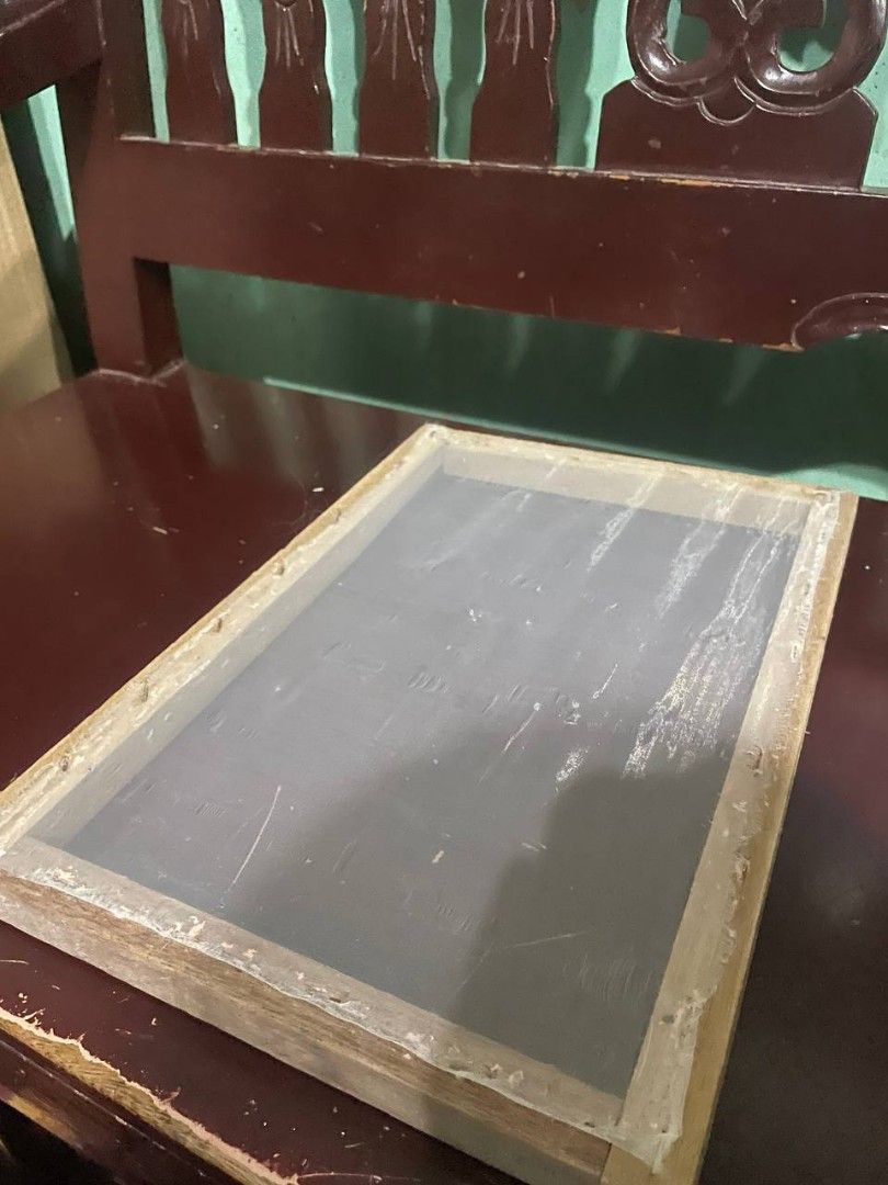 Silk Screen (Category: Frames & Pictures) located in Caloocan City. Submitted by icynom (Listing ID 1454451095, Image 1). Description: Silk Screen (for printing/ paper making) RFS - hindi ko na hobby gumawa ng diy papers good for recycling sya also for printing press because as you can see 200 mesh sya Marilao Loc No COD Shipping - shoulder ni Buyer Mode of Payment Gcash.