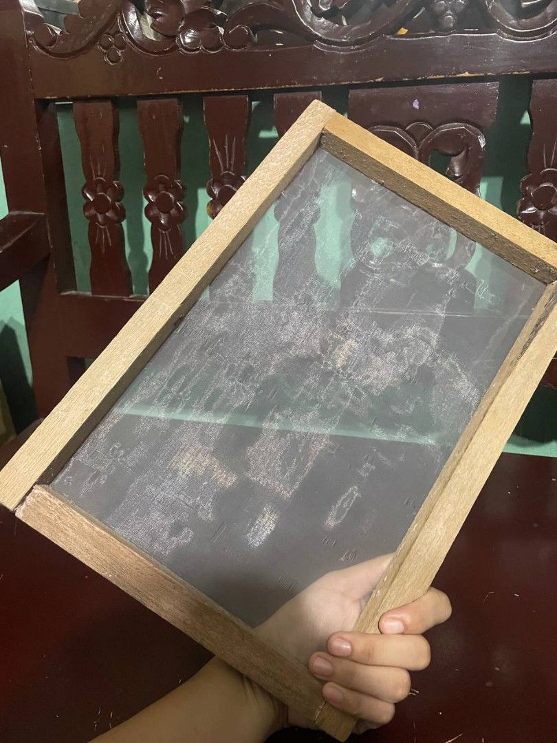 Silk Screen (Category: Frames & Pictures) located in Caloocan City. Submitted by icynom (Listing ID 1454451095, Image 3). Description: Silk Screen (for printing/ paper making) RFS - hindi ko na hobby gumawa ng diy papers good for recycling sya also for printing press because as you can see 200 mesh sya Marilao Loc No COD Shipping - shoulder ni Buyer Mode of Payment Gcash.