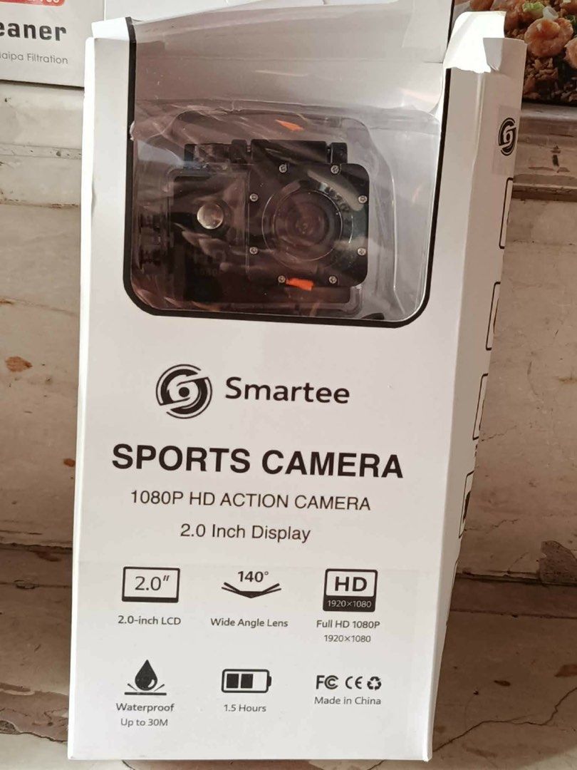 Smartee 1080P HD Action Camera with 2.0 Inch LCD (Please see description) (Category: Cameras) located in Manila. Submitted by inari05 (Listing ID 1454518557, Image 1). Description: - Record in crisp 1080P HD - 2.0-inch LCD screen for easy viewing - Wide-angle lens (140 degrees) captures more of the action - Waterproof up to 30 meters – dive in! - 1.5-hour battery life for extended recording - Ideal for all your adventures! -Asking 1500 -Sf charge