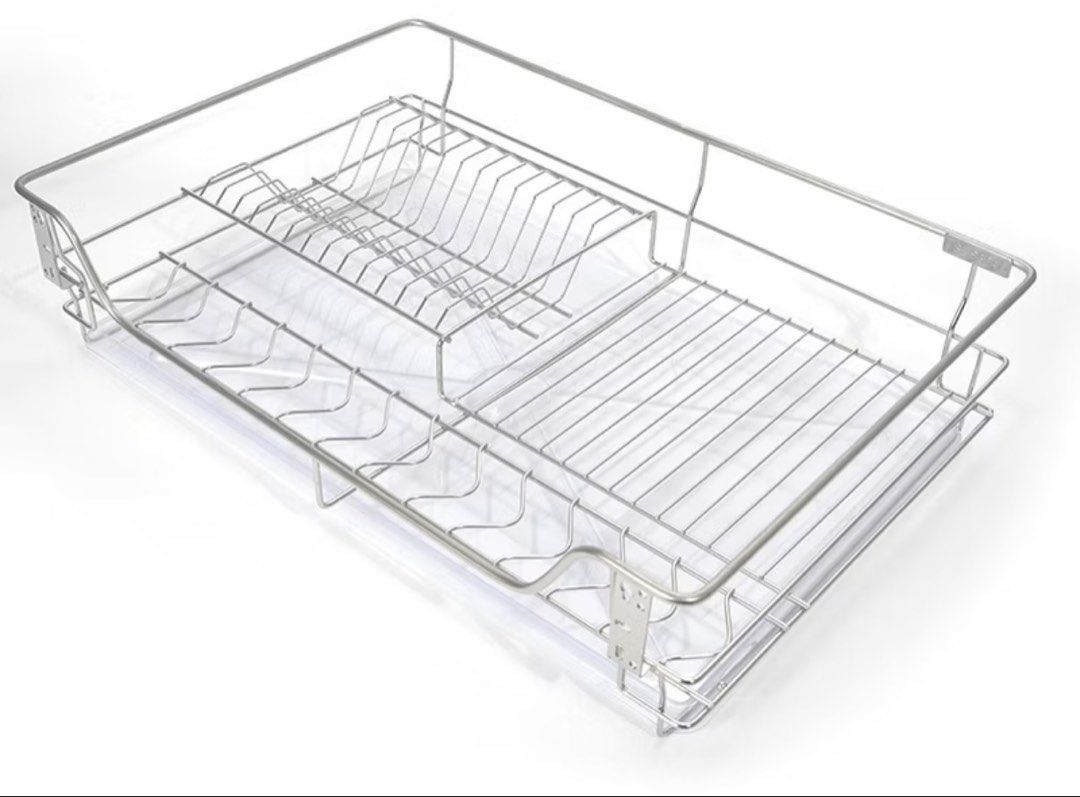 Stainless Pullout Rack (Category: Cookware & Accessories) located in Manila. Submitted by gl_preloved563 (Listing ID 1454455025, Image 2). Description: 2pcs Dimension 26x 16 Rfs: does not fit our cabinet Original price: 2315.
