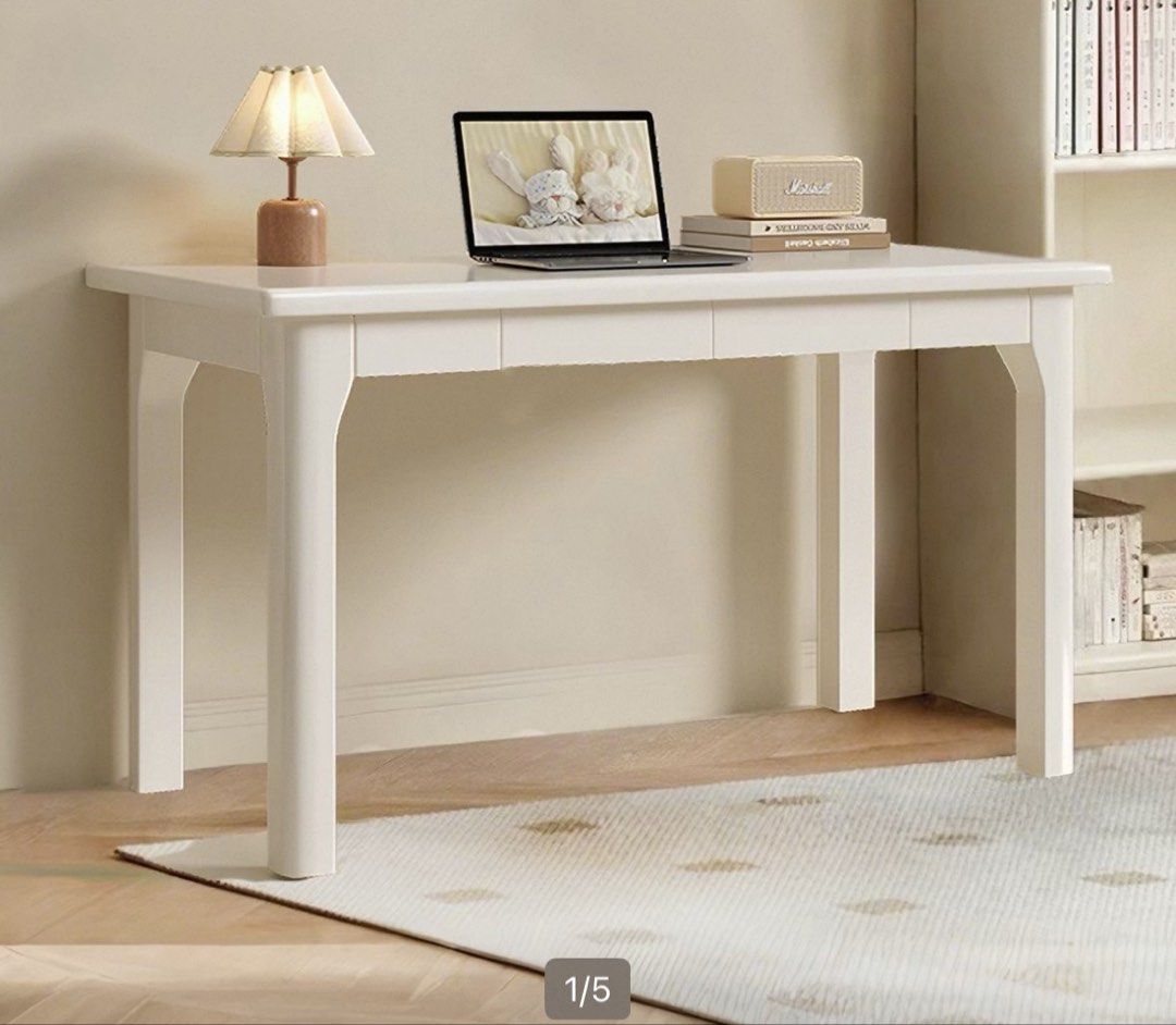 Study Table (Category: Tables & Sets) located in Singapore. Submitted by handtalk (Listing ID 1454372906, Image 3). Description: Length 140 Width 45 Height 75 It is a new one, I bought it to replace other table, but in the end we don’t use. .