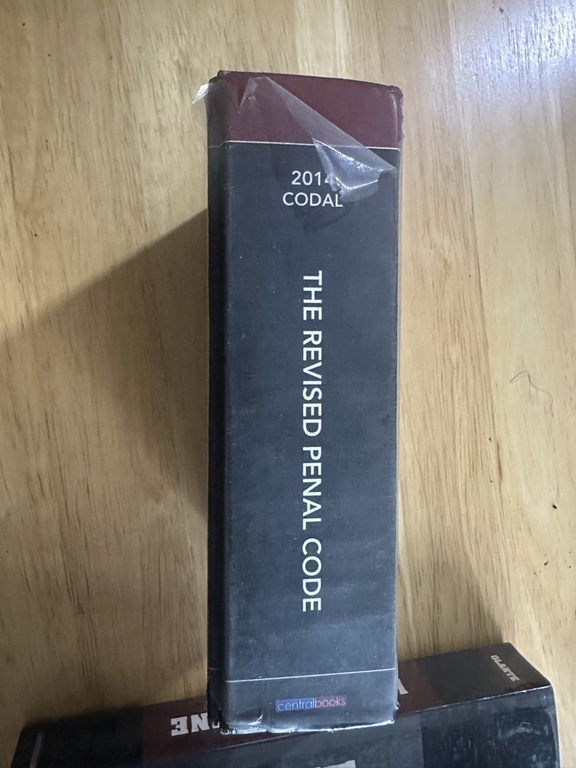 The Revised Penal Code RPC codal (Category: Textbooks) located in Pasay City. Submitted by julie_ds (Listing ID 1454450937, Image 2). Description: - Revised Penal Code, Codal Edition - Published by Centralbooks - Pages are clear and readable - Some highlighting present on certain sections(pages 1-30) Location:libertad pasay.