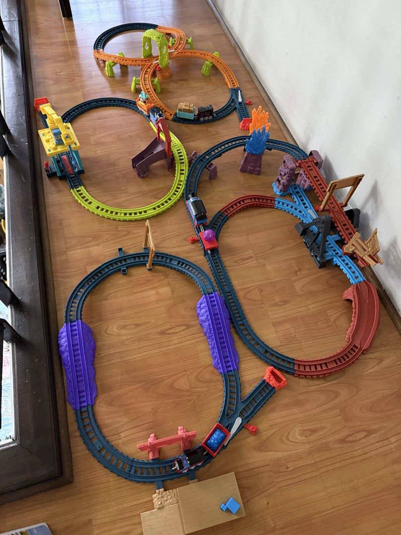 Thomas& Friends Motorized Playset (Category: Infant Playtime) located in Marikina City. Submitted by babycluttermatter (Listing ID 1454465892, Image 2). Description: P1,900 - Crystal Cave Adventure Set P999 - Crystal Mines Thomas P999 - Fix ‘Em Up Friends ❌ - Diesel’s Super Loop Adventure P3,800 take all.