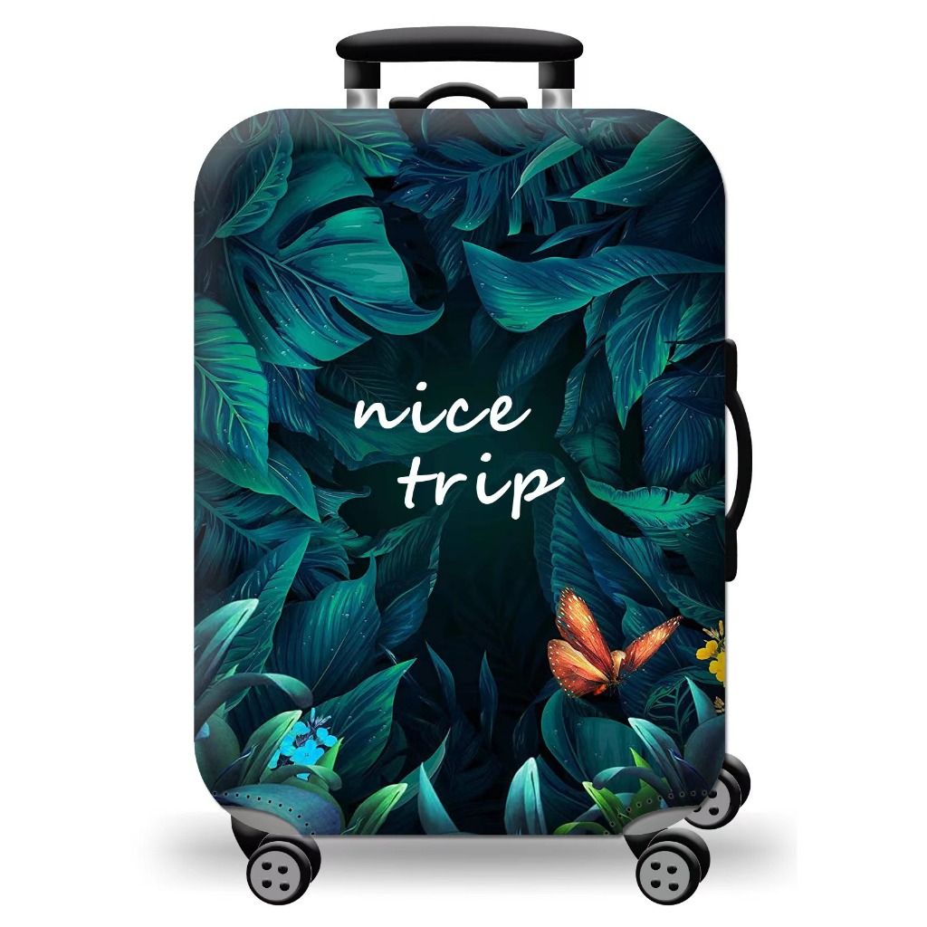 Travel Suitcase Cover - Multiple Designs Available (Category: Luggage) located in Caloocan City. Submitted by michaelsy2026 (Listing ID 1454392359, Image 3). Description: - Protect your luggage with fun and stylish covers. - Available designs: vintage travel scenes, movie tickets, tropical leaves, world map, passport stamps. - Easy to put on and take off. - Keeps your suitcase looking fresh and unique. - Helps identify your bag at baggage claim..