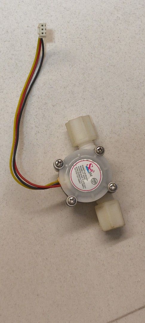 Water flow sensor (Category: Other Accessories) located in Singapore. Submitted by wholesomely (Listing ID 1454532913, Image 2). Description: - Product: Water Flow Sensor - Model: YF-S402 - Working Range: 0.3-6L/min - Water Pressure: ≤0.8MPa - Condition: QC Passed - Features: Standard wiring, durable plastic construction.