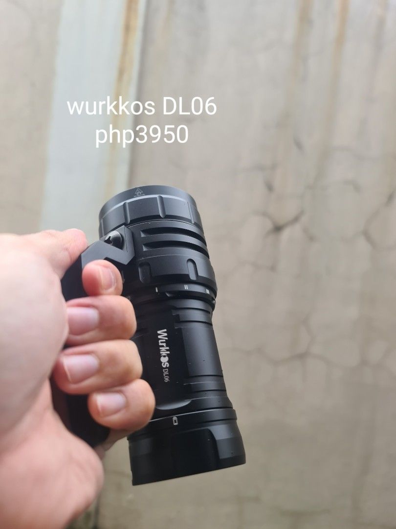 Wurkkos DL06 Flashlight (Category: Lighting) located in Paranaque City. Submitted by agentorange021 (Listing ID 1454368885, Image 3). Description: Wurkkos DL06 Diving Flashlight, 15000 Lumens, 555m Beam, Power Bank Function, IPX8 Waterproof, 3×21700 Batteries.