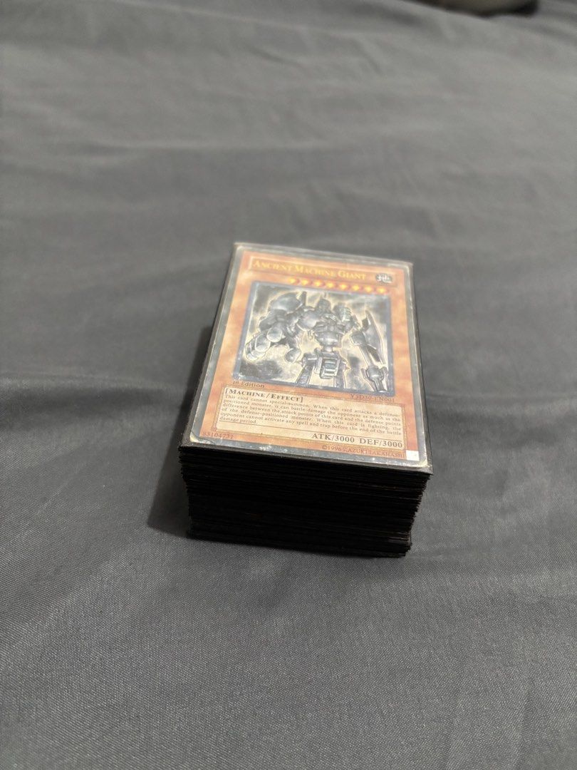 Yugioh - Old Main Deck with card sleeves (Category: Raw Singles) located in Muntinlupa City. Submitted by laplace_transform (Listing ID 1454498838, Image 3). Description: Includes: Main deck Extra Deck Side Deck All with card sleeves Total cards = 59.