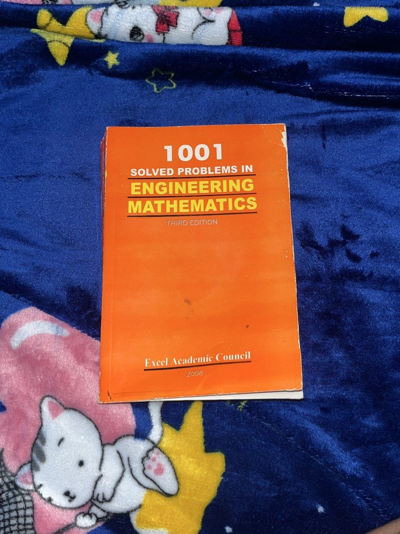 1001 Solved Problems in Engineering Mathematics Third Edition (Category: Textbooks) located in Pasay City. Submitted by ynnpeachsoju (Listing ID 1454693986, Image 1). Description: - 1001 Solved Problems in Engineering Mathematics - Third Edition (Published 2008) - Publisher: Excel Academic Council - Topics Covered: Analytic Geometry, Parabolas, Ellipses, Hyperbolas - Ideal for Engineering Students seeking extra practice problems - No broken pages